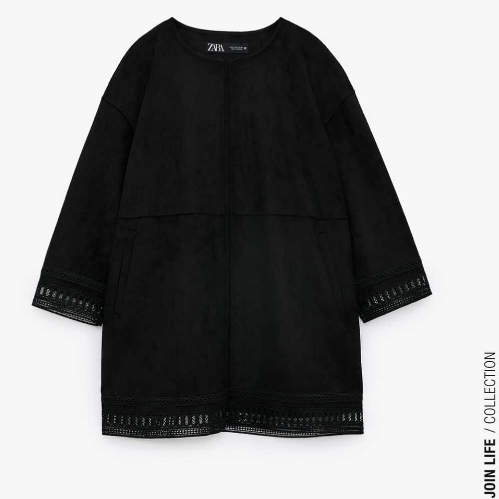 Zara black suede jacket